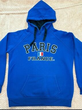 Crown Blue 'PARIS FRANCE' Pullover Hoodie